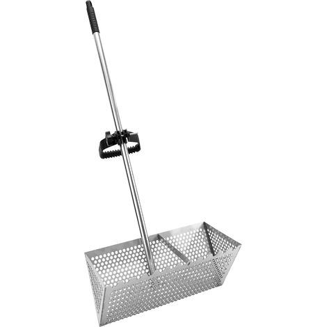 Sand Rake, Durable Beach Rake with Stainless Steel Head and Plastic Handle, Easy to Install, Wide Basket, Practical Beach Cleaning Tool (1/5)
