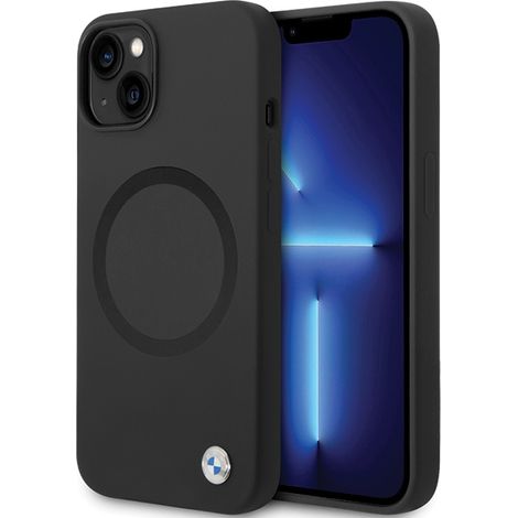 BMW BMHMP14SSILBK2 iPhone 14 / 15 / 13 6.1" nero/nero Sigillo Silicone Liquido MagSafe (1/5)