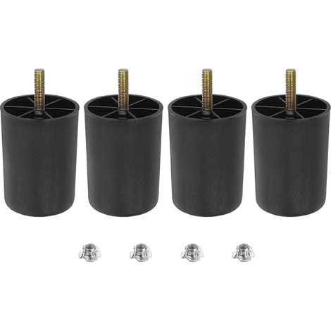 Set of 4 Plastic Furniture Legs, 3.1 Inch Round Tapered Legs for Table, Sofa, Wardrobe and Bed, Furniture Replacement Feet with M8 Hanging Bolts (1/5)