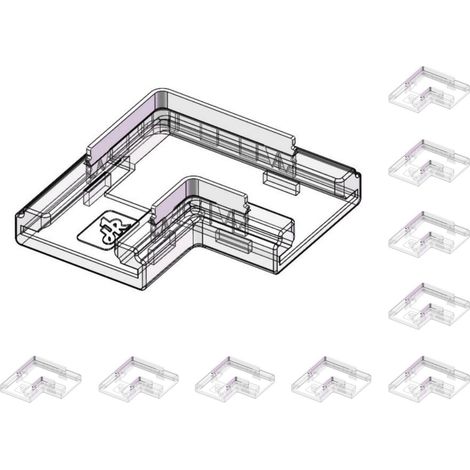 10 Pezzi Connettore Rapido L 4 in 1 per Striscia LED 10mm Curva Senza Saldatura (1/3)