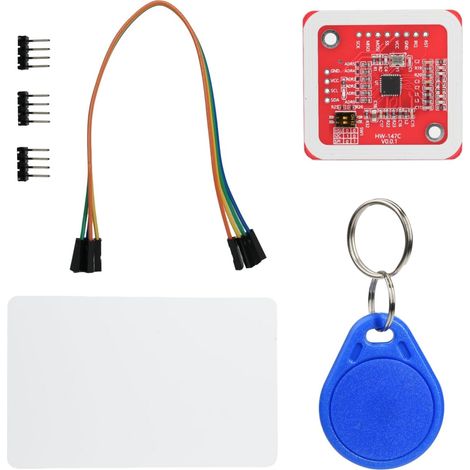 Module PN532 NFC RFID 1 pcs, NFC Reader avec interfaces SPI I2C UART, Chip et RFID Chip, Compatible Arduino, ESP32, Raspberry Pi, Lecteur pour projets électroniques (1/5)