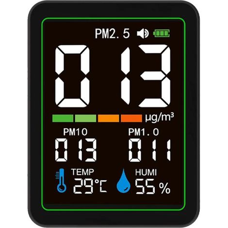 Moniteur environnemental avec batterie longue durée pour capteurs de température PM2,5 PM10 en continu (1/4)