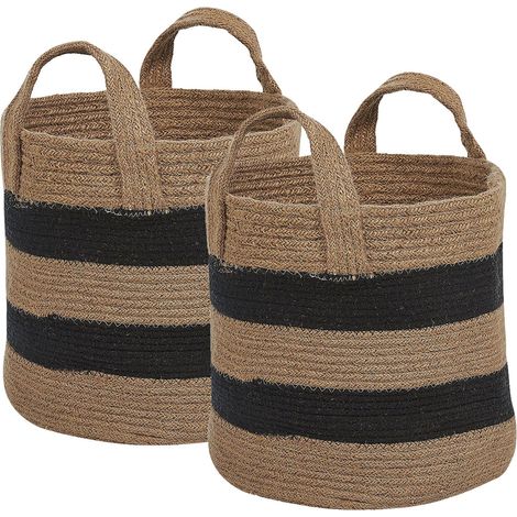 Set of 2 Baskets GEREDE Jute Natural (1/5)