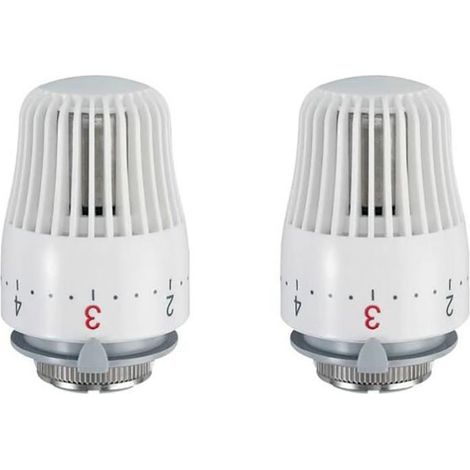 Set mit 2 Thermostatköpfen, Ersatzkopf für M30 x 1,5 Heizkörperventil, Thermostat-Heizkörperventil (1/5)