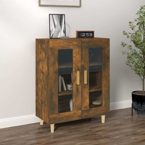 vidaXL Sideboard Smoked Oak 69,5x34x90 cm Engineered Wood (1/5)