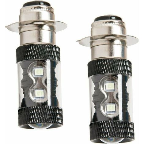 Phare LED pour moto H6 80 W p15d H6M, griffe unique, lumière bleu glacier modifiée pour véhicule électrique (2 pièces) (1/5)