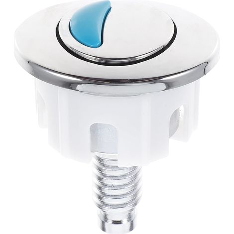 Bouton Poussoir Wc Ovale Argenté Abs (1/5)