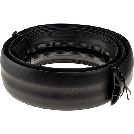Protège câble RS PRO, Ø interne: 22mm 22 x 11.6mm, long.: 1.83m, larg.: 76,2 mm, PVC Noir ( Prix pour 1 ) (1/3)