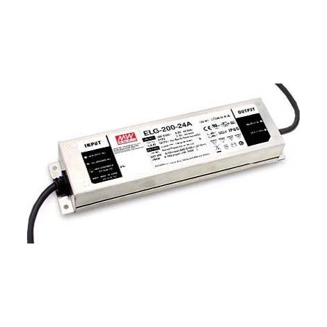 Transformateur LED 24VDC 200W IP67 DALI MeanWell ELG-200-24DA