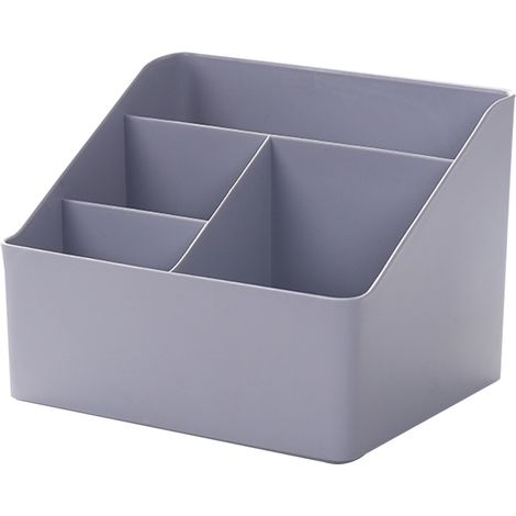 Boîte De Rangement Pour Maquillage - Avec Compartiments - Pour Bureau Salle De Bain Coiffeuse - Transparente - 1 Pièce (1/5)