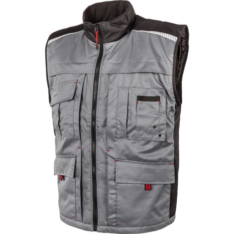 Gilet de travail sans manches doublé Albatros EDISON Gris / Noir 4XL (1/2)