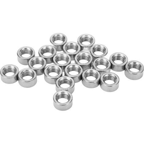 20 Manchons Filetés M8x12.5 en Acier Inoxydable, Écrous de Raccordement Ronds pour Tiges Filetées (1/5)