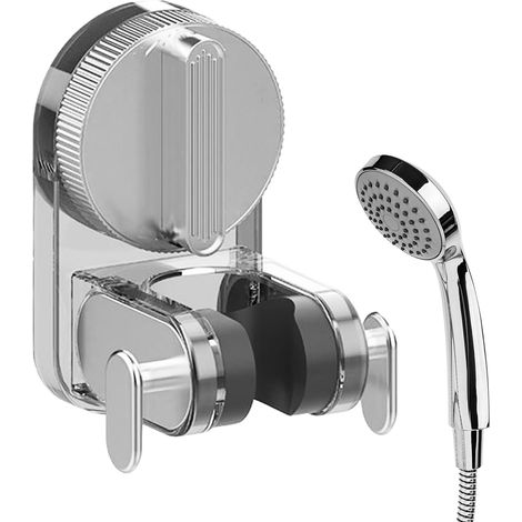 Support Fixation Murale Pour Pommeau De Douche - Porte-Pommeau De Douche Fixation Murale Support Réglable pour Pommeau de Douche de Salle de Bain pour Camping et Extérieur (1/5)