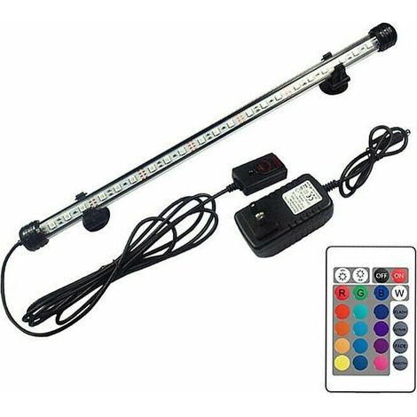 Lampe à bulles LED étanche pour aquarium (lampe à bulles de 39 cm avec télécommande) (1/5)