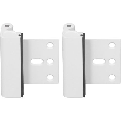 Lot de 2 verrous de sécurité pour porte d'entrée, en alliage d'aluminium, avec boucle de renforcement pour porte d'hôtel, d'appartement ou de dortoir. (1/5)
