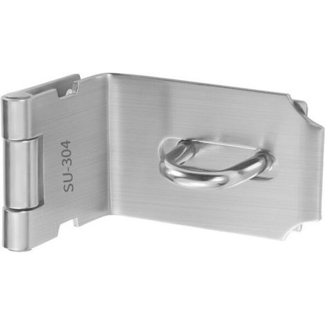 Verrouillage lourd pour cadenas, Verrou de porte, 90 degrés, Verrou de sécurité en acier inoxydable pour porte coulissante/coulissante, Plus épaisseur de nickel satiné,4 pouces