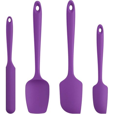 Silikon Teigschaber Set 4-teilig, 315℃ hitzebeständig, Lila