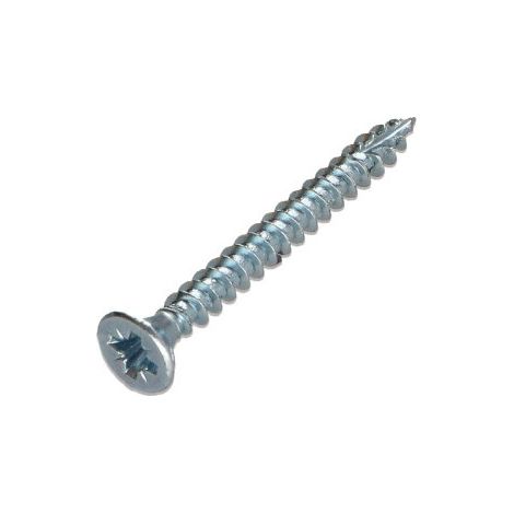 Vis bois TEKOR Tête fraisée Cranté Pozi N°2 3.5X30 Pointe antifendage type 17 Filetage total Acier zingué