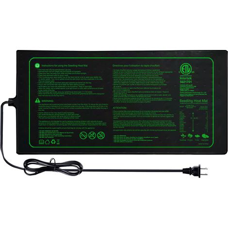 Alfombrilla calefactora impermeable para plantas, invernadero de germinación, acelera la germinación de semillas, almohadilla térmica para reptiles y anfibios, 21/30 vatios, 52 × 25 cm (1 pieza - 21 W (1/5)