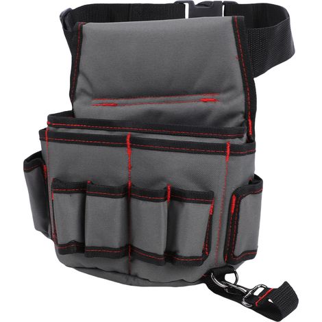 Poche porte-outils en toile Oxford 600D imperméable résistante, sacoche ceinture pour électricien, réparateur, plombier et menuisier (1/5)