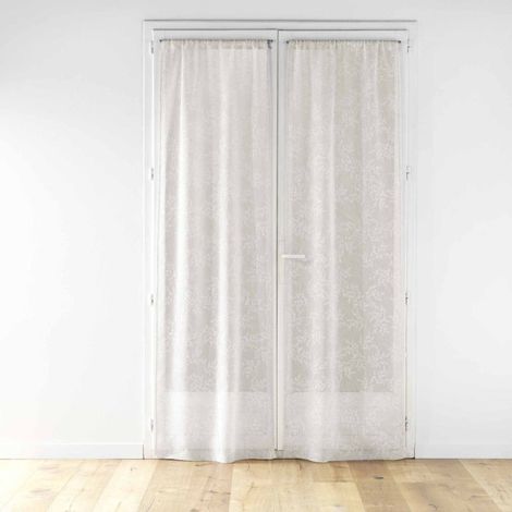 Paire de Voilages Passe-Tringle "Karla" 70x200cm Taupe (1/4)