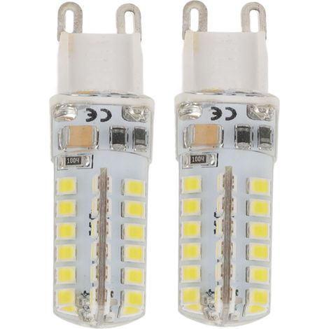 Lot de 2 ampoules LED G9 à intensité variable, résistantes à la chaleur, lumière blanche 6000K, pour plafonnier 110V (1/5)