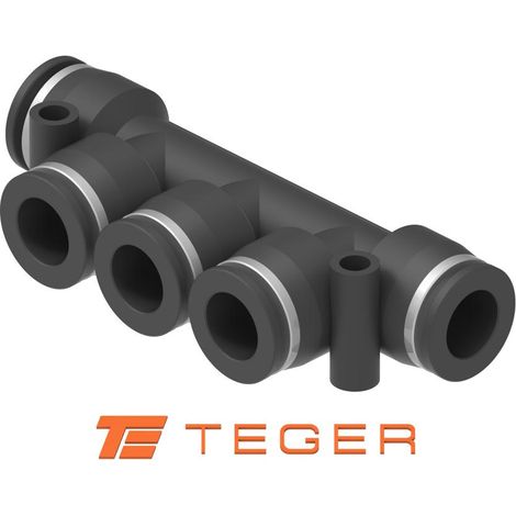 Distributore pneumatico multi-segmento Tekalan Teger 5x 6 mm 1 pezzo (1/5)