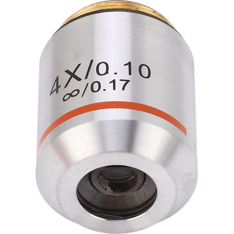 4X Objectif Infini RMS pour Microscope, Lentille de Remplacement Optique Parallèle (1/5)