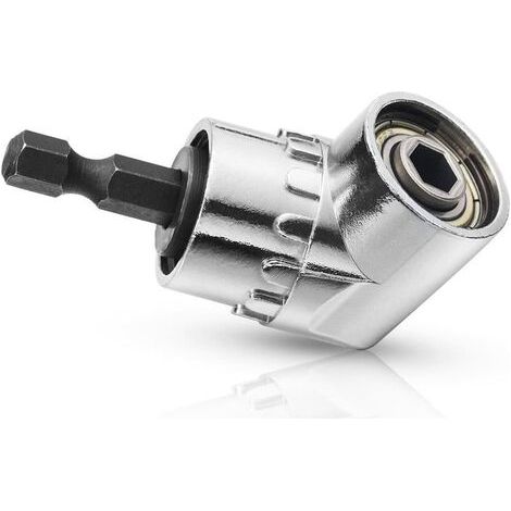 Perceuse à angle droit, tournevis électrique multifonction à angle droit en acier à 105 degrés avec entraînement 1/4". (1/5)