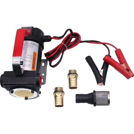 Pompe auto-amorçante, en fonte durable, transfert de carburant efficace, 12V, noir, UE (1/2)