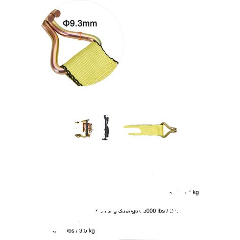 Gepäckgurt, strapazierfähiges Polyester, robuste Metallschnallen, 2 x 15 Zoll (1/2)