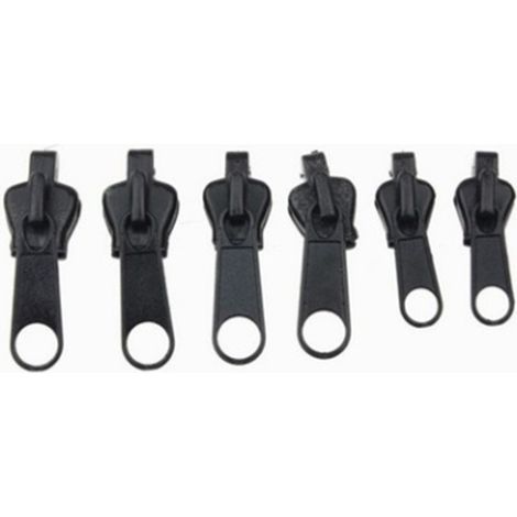 Lntyq Fermeture Eclair Fabriqué, 6 Pièces Curseur Fermeture Eclair Clipsable Kit Réparation Fermeture éclair Curseur Fermeture Eclair pour Vestes, Manteaux, Valises