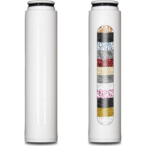 Duschkopf mit Filter und Schlauch, 8 Strahlarten, Hochdruck, Wassersparend (1/4)