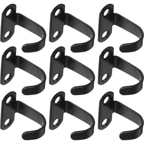 10 crochets à vis - inox - noir - pour suspension et plafond (1/5)