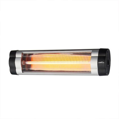 Calefactor Exterior Cuarzo Austral 1500w Negro/cromo Infrarrojo Pie/pared Termost.reg.20x61x8,5cm (1/3)