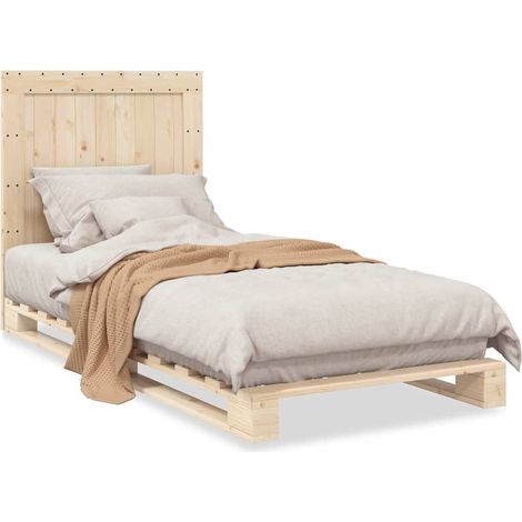 Maison Exclusive - Giroletto con Testiera 90x200 cm in Legno Massello di Pino