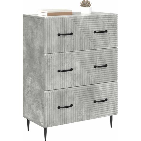 Maison Exclusive - Mobile con Cassetti Grigio Cemento 66 x 34,5 x 89,5 cm