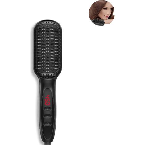 Bartglätter, Haarglätter Bürste für Frauen und Männer, einstellbare Temperaturen Anti-Verbrühungs-Bartglättungsbürste mit LCD-Display-Bartkamm für zu Hause und unterwegs