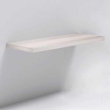 Mensolone in laminato sospeso per lavabi da appoggio arredo bagno made in italy finitura- larice bianco - misure l109xp50xh5 cm - confezione 1 (1/3)