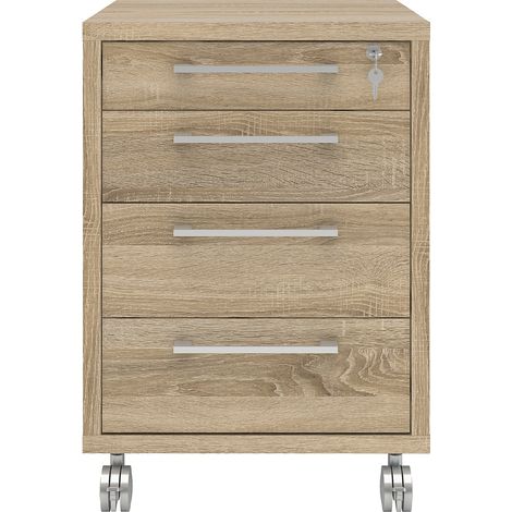 Prisme Kommode B 4 Schubladen. Eiche Dekor. (1/5)