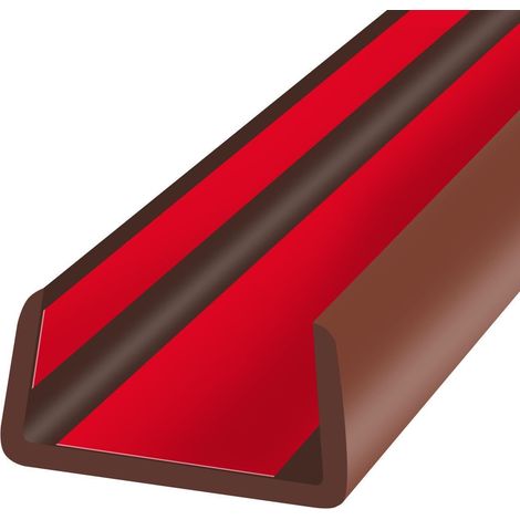 Gummi-Kantenverkleidung U-Form selbstklebend 6m Braun 45mm Schlitzbreite (1/5)