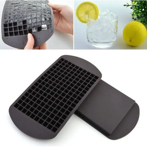 160 grilles Plateau Bac à glaçons Silicone Noir (1/3)
