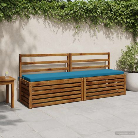 vidaXL Cojín de banco SOEST 100% Poliéster Azul Claro 170 x 40 x 5 cm (1/5)
