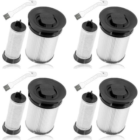 Lot de 8 filtres HEPA de rechange compatibles avec l'aspirateur balai sans sac Miele Triflex HX1 (1/5)