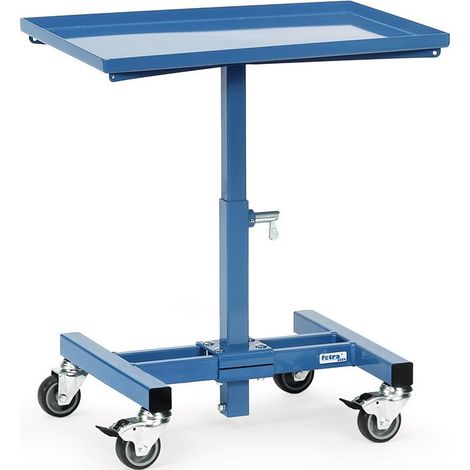 Piattaforma di carico del supporto materiale-L605xW405mm altezza regolabile 720-995mm mobile blu brillante