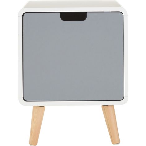 Interiors by Premier 1 Door Cabinet, Versatile Bedside Cabinet, White Finish Bedroom Cabinet, Sleek and Modern Slim Cabinet (1/5)