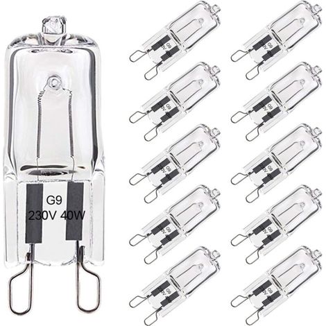 G9 40W Glühbirne für Backofen, Toleranz von 300°C, G9 Halogenlampe Dimmbar Warmweiß, G9 Glühbirnen Kapsel Filament 480LM 230V 10er Pack (1/5)