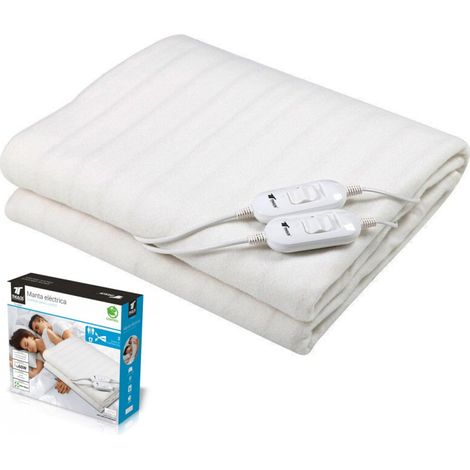 Coperta Elettrica Matrimoniale 160x140 cm, Coperta Riscaldante Rapida 2 x 60W, 2 Temperature e 2 Comandi Regolabili (1/5)