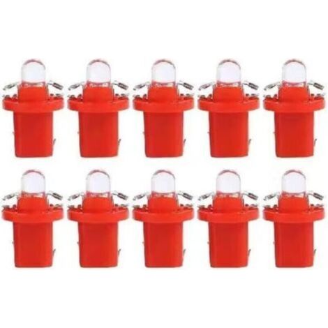 10er-Pack T5-LED-Lampen mit Fassung, 12 V BAX10d B8.5D Armaturenbrettlampen für Auto und Motorrad (1/4)