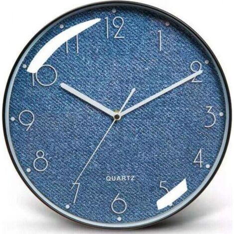 Horloge Murale Ronde 25cm Rétro Silencieuse sans Coutil pour Cuisine Salon Chambre (1/4)